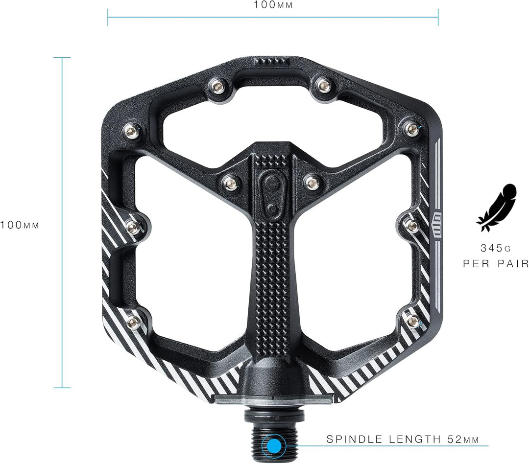 Crankbrothers Stamp Flat BMX/MTB Fahrradpedal – Plattform-Fahrradpedal, minimales Profil, Verstellba