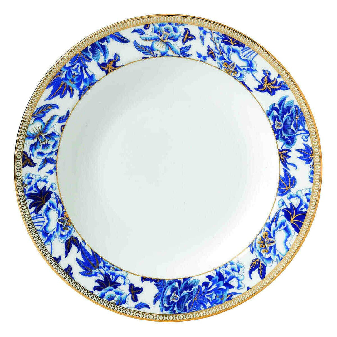 Wedgwood Suppenteller mit Hibiskusrand, 22,9 cm Suppenteller, 22,9 cm, Suppenteller, 22,9 cm