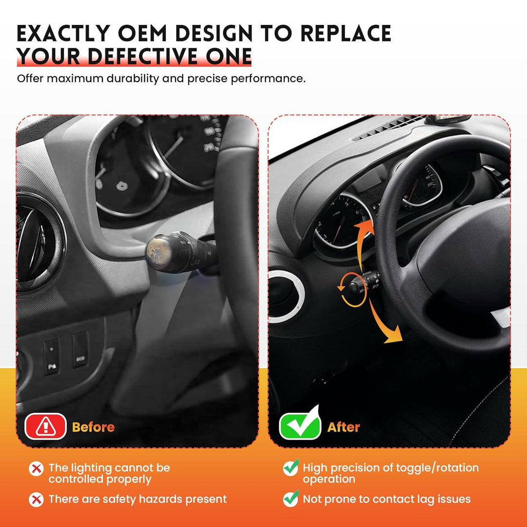 ZEALfix Lenkstockschalter Blinkerschalter für Dacia Lodgy 8201167988 Blinkender Steuerschalter 25540