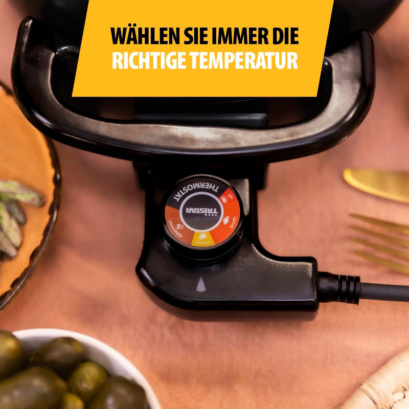 Tristar Elektrische Fondue-Set für bis zu 8 Personen, 1,5 Liter Fassungsvermögen, inklusive Edelstah