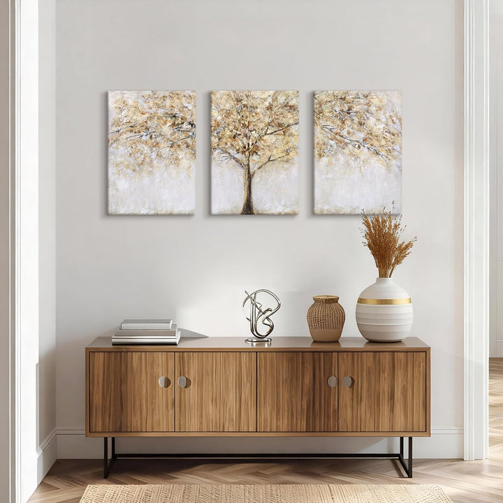 3 Panels Mit Rahmen Leinwand Bilder Abstrakte Baum Bild auf Leinwand Malerei Kunstdrucke Poster Bild