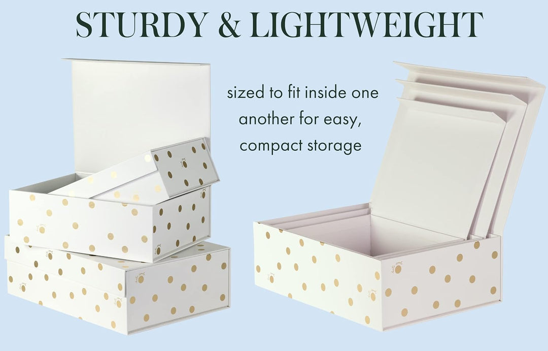 Kate Spade New York Dekorative Aufbewahrungsboxen mit Deckel, 3 Stück, stabile Organizer-Aufbewahrun