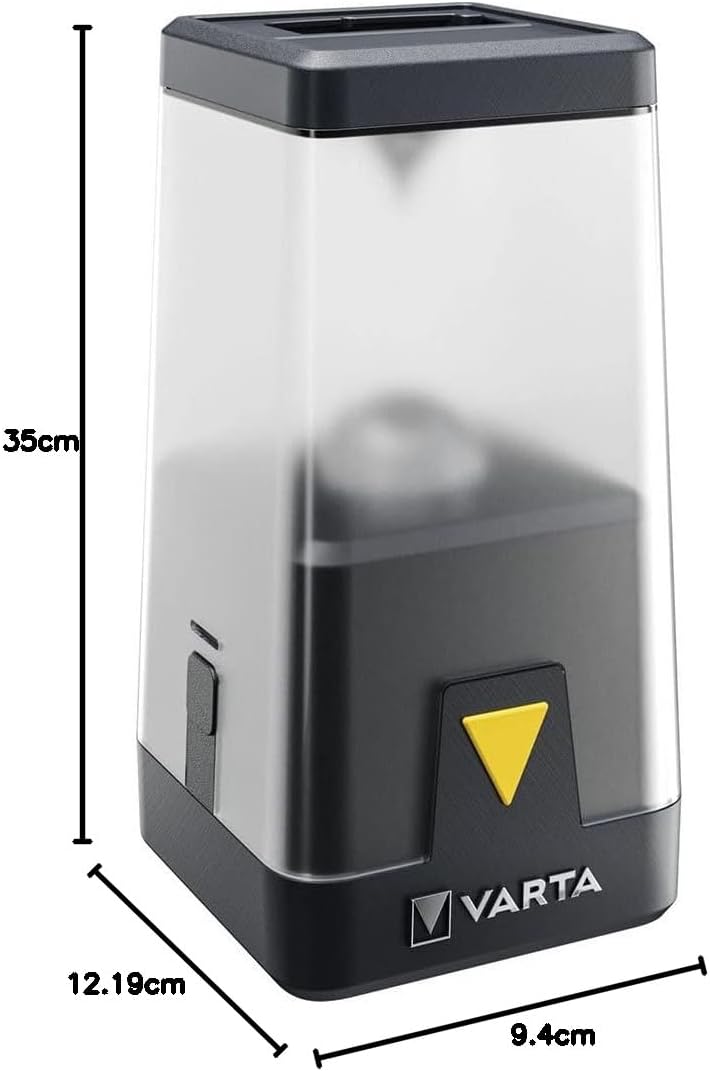 VARTA Campinglampe LED wiederaufladbar & batteriebetrieben, Outdoor Ambiance L30RH Camping Laterne,