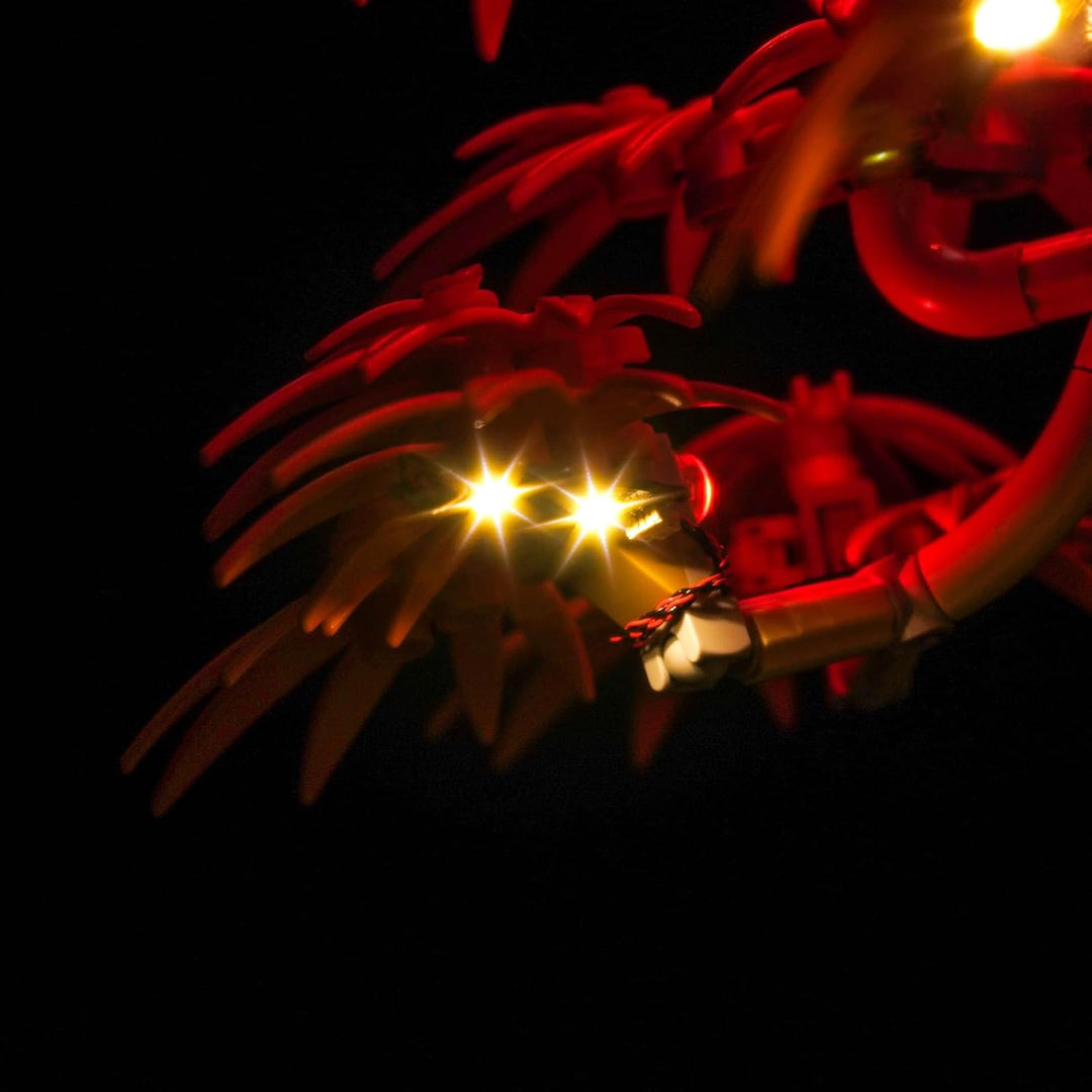 Version mit Lichtsteuerung Licht-Kit Kompatibel mit Lego 10348 Japanese Red Maple Bonsai Tree (Nicht