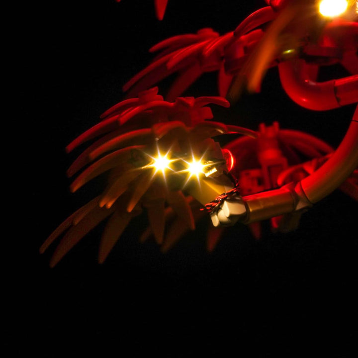Version mit Lichtsteuerung Licht-Kit Kompatibel mit Lego 10348 Japanese Red Maple Bonsai Tree (Nicht
