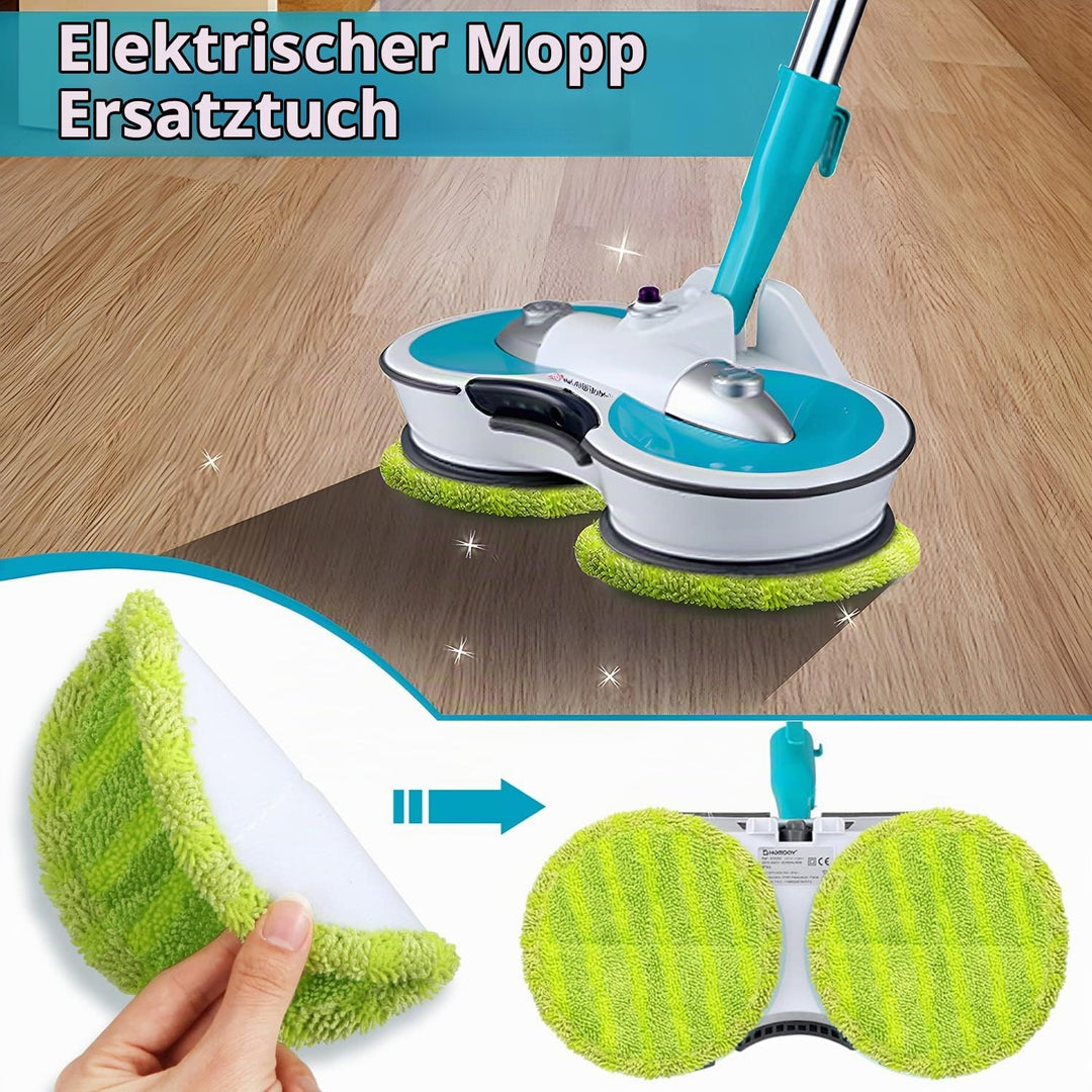 12 Stück 16cm Mikrofaser Pads geeignet für Hurricane M30457, 16cm Universal Elektrische Ersatz Wisch