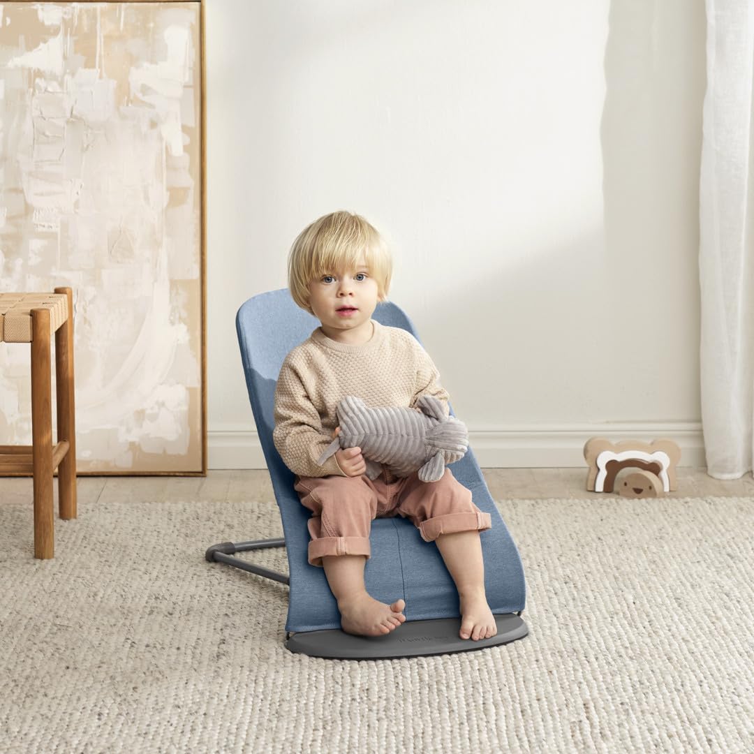 BabyBjörn Babywippe Bliss, Gewebt Melange, Blau
