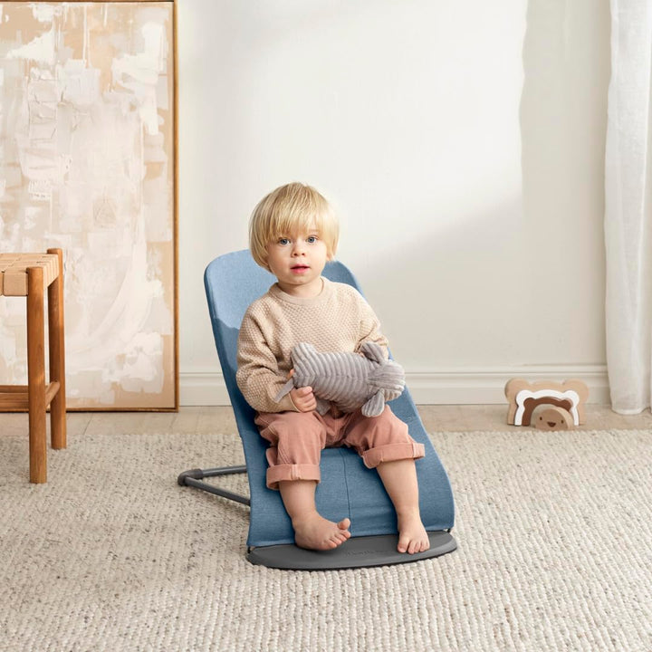 BabyBjörn Babywippe Bliss, Gewebt Melange, Blau