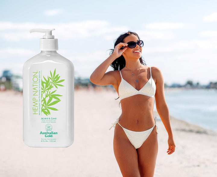 Australian Gold - Hemp Nation Agave & Lime Tan Extender Body Lotion 535 ml