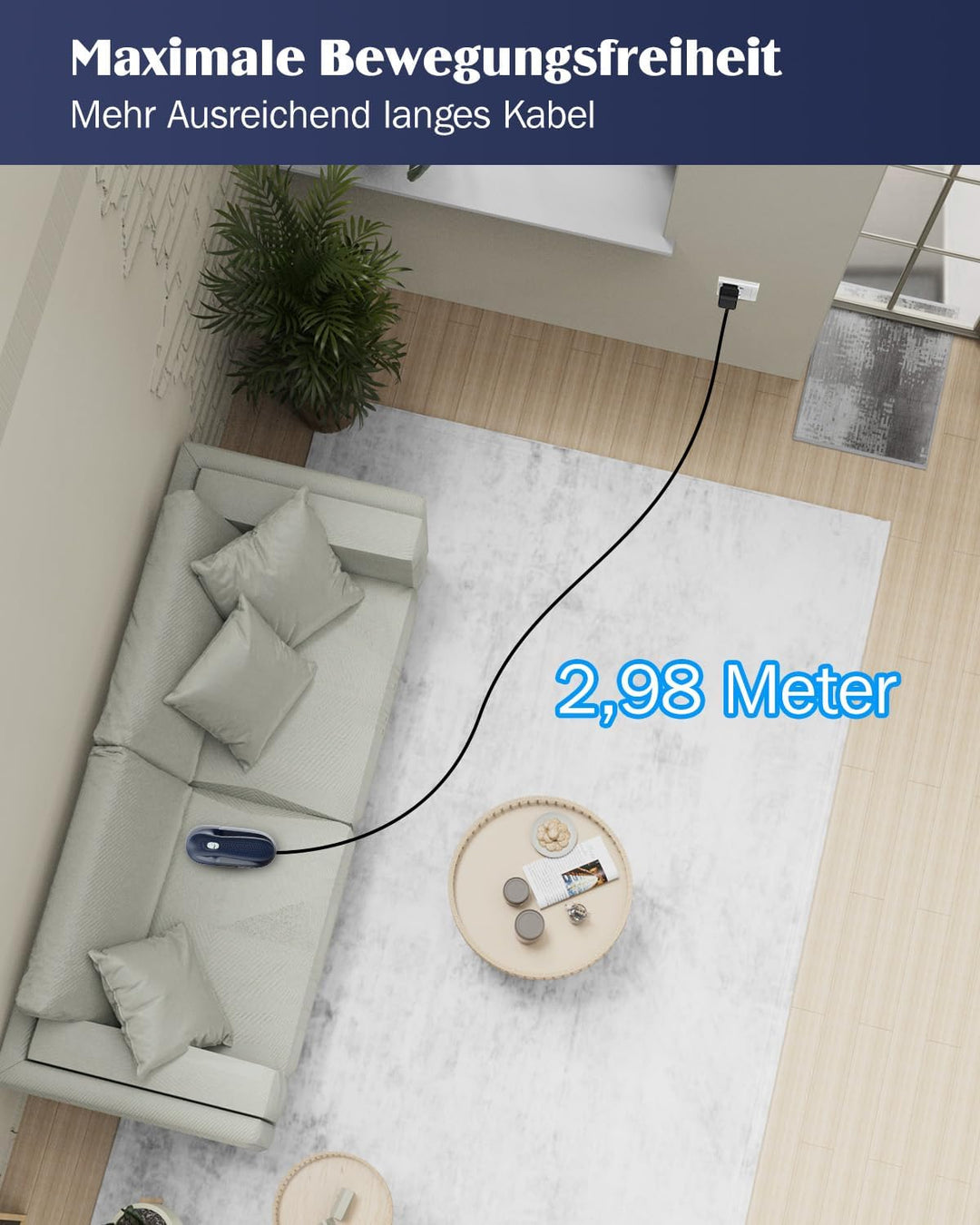 BEAUTURAL Fusselrasierer mit Stromkabel oder Batterie, Wollrasierer Elektrisch, Starker Fusselentfer