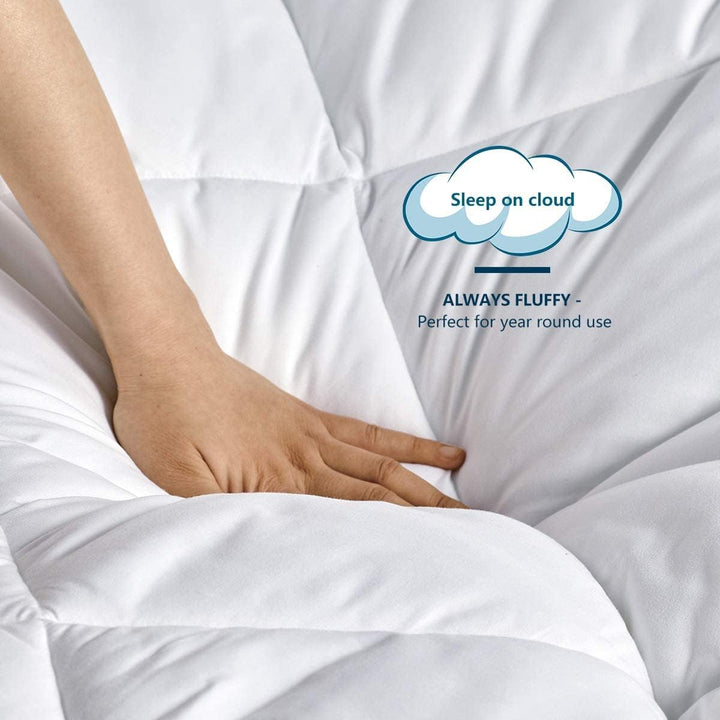 WAVVE Bettdecke 240x220 cm Ganzjahresdecke 4 Jahreszeiten, Steppdecke 300gsm Mikrofaser 220x240, Sup
