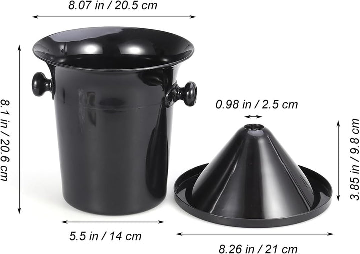MAGICLULU Weinverkostungs-Spucknapf Rund Mit Doppelohren 8.27X7.87 Zoll Kunststoff Eiskübel Für Wein