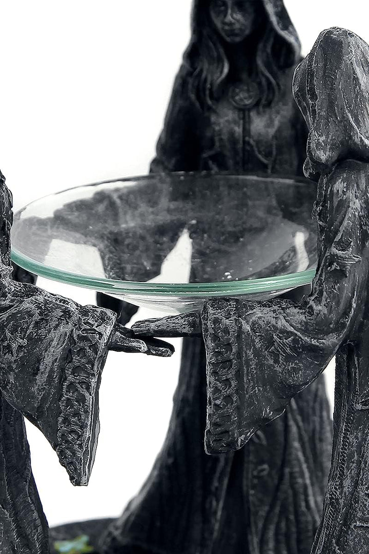 Nemesis Now magischer Duftlampe, rund, 16 cm, Grau, Kunstharz, Einheitsgrösse