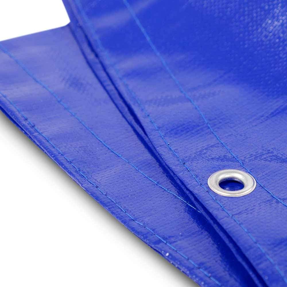 Premium Abdeckplane Rundpool 200 g/m² blau schwarz | Sommer- und Winterabdeckung | Schwimmbad Poolab