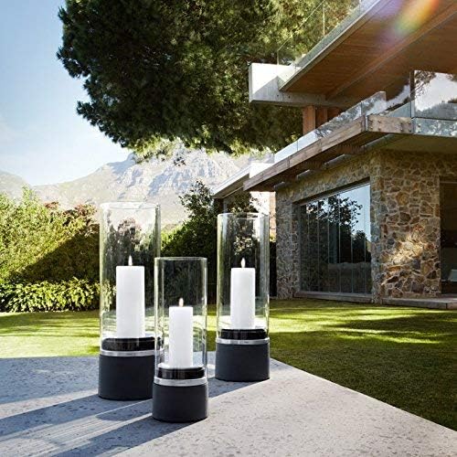 Blomus 65275 Windlicht mit Kerze, Piedra, Höhe 60 cm Höhe: 60 cm, Höhe: 60 cm