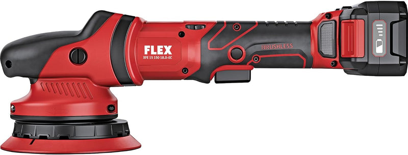 Flex Akku Exzenterpolierer 18 V (Polierer/Poliermaschine) XFE 15 150 18.0-EC/5.0 Set - ‎418.099
