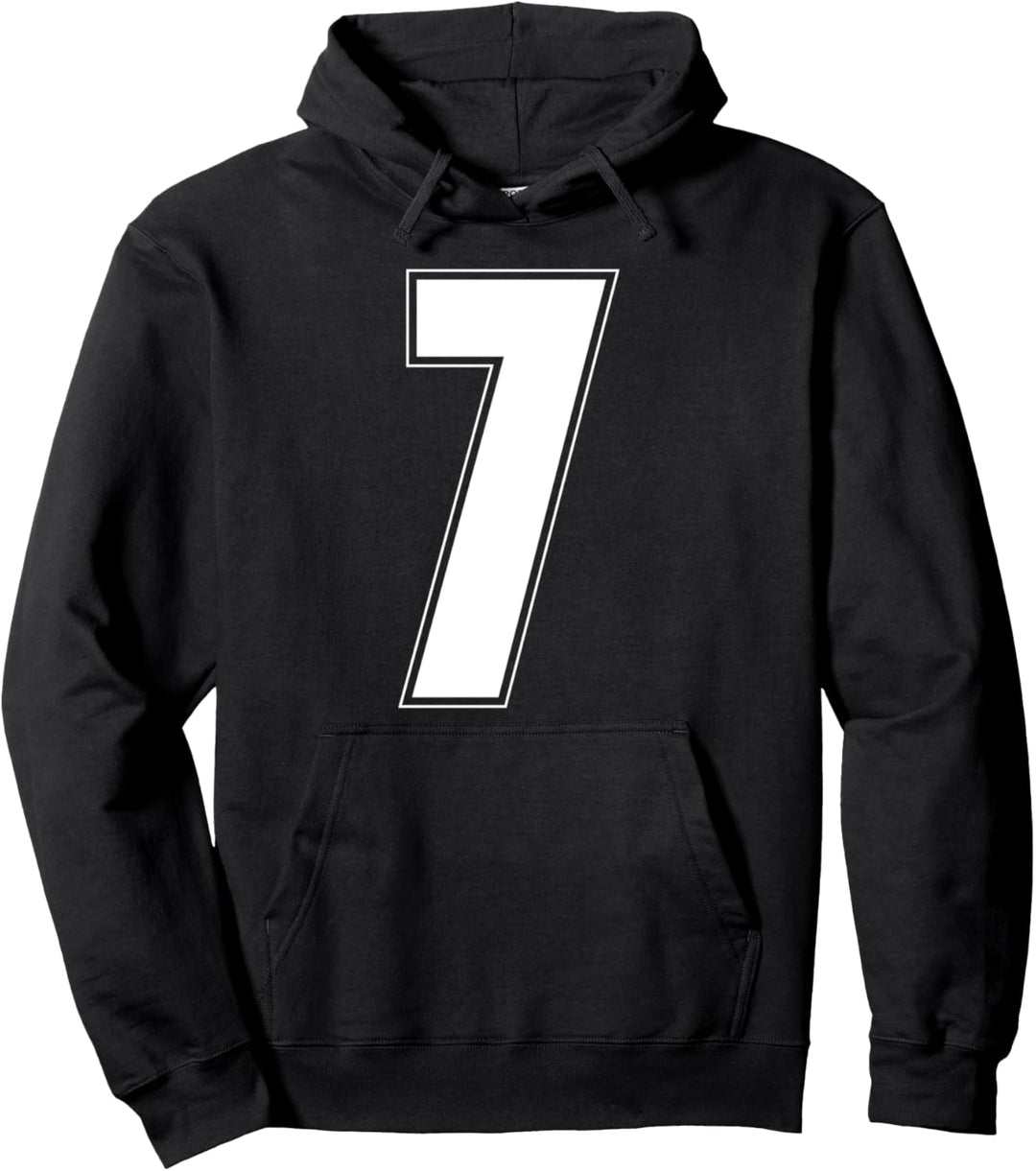 Halloween Group Costume #7 Sports Jersey Number 7 Pullover Hoodie