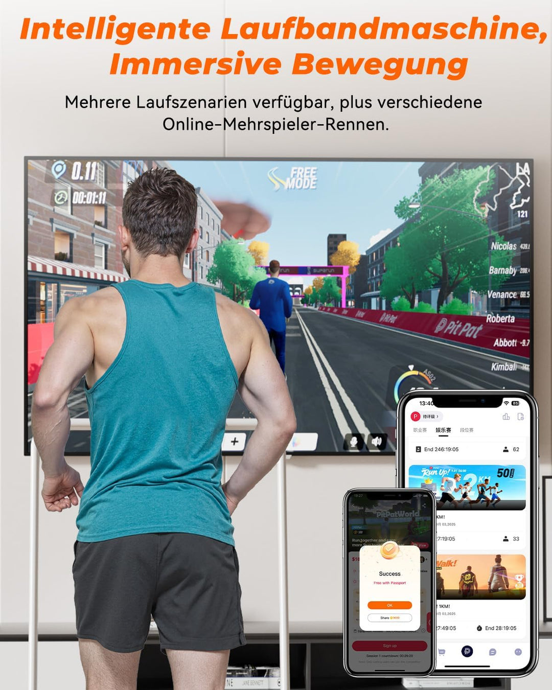 Superun Walking Pad mit Steigung 6% – Laufband für Zuhause max 6km/h & 12km/h mit App und Fernbedien
