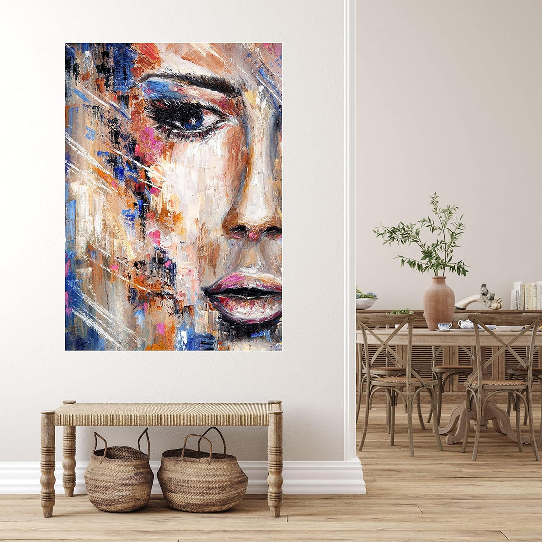 wandmotiv24 Poster als Wanddeko, Grösse Din A0, Abstraktes Frauen Gemälde, Farbe, Abstrakt, Kunst, M