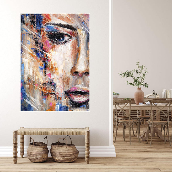 wandmotiv24 Poster als Wanddeko, Grösse Din A0, Abstraktes Frauen Gemälde, Farbe, Abstrakt, Kunst, M