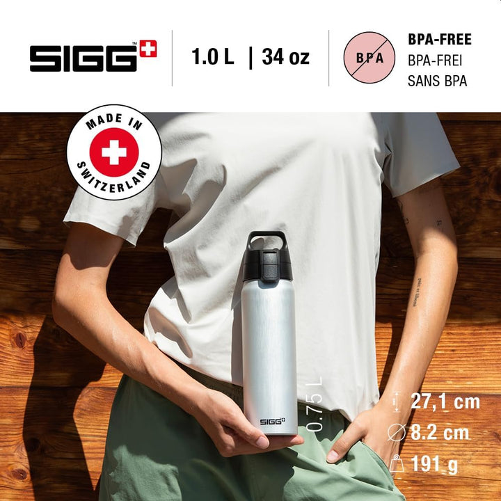 SIGG - Alu Trinkflasche - WMB ONE - Klimaneutral Zertifiziert - Für Kohlensäurehaltige Getränke Geei