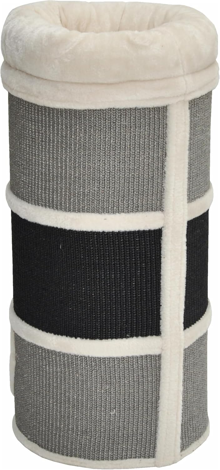 nanook Kratztonne Bella aus Sisal, Höhe 80 cm, Spieltonne für Katzen ø 35 cm, Katzenkratzbaum mit 3