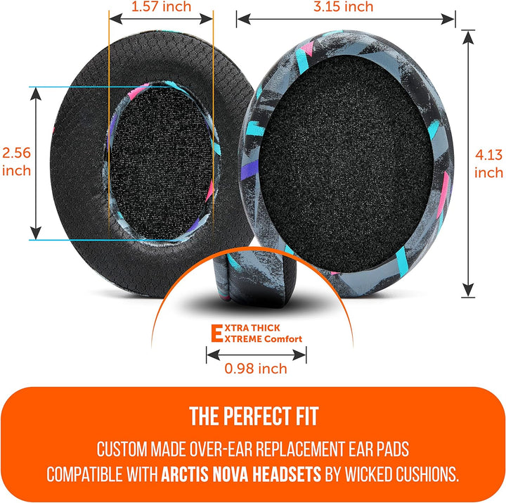 WC Freeze für Arctis Nova – Kühlgel-Ersatz-Ohrpolster für Arctis Nova Pro Wired, Nova 7, 3, 1 – Herg