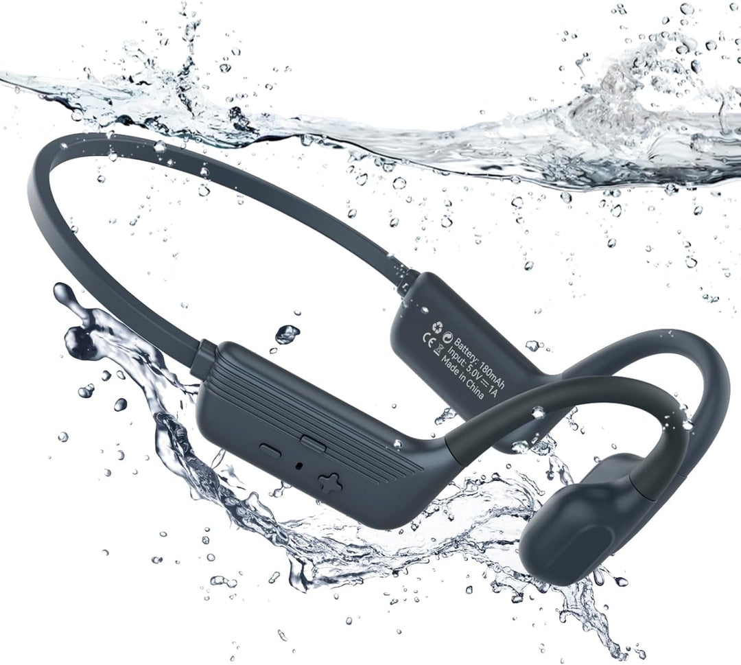 MONODEAL Kopfhörer Schwimmen IP68 wasserdichte Knochenschall Kopfhörer Bluetooth 5.4, Bone Conductio