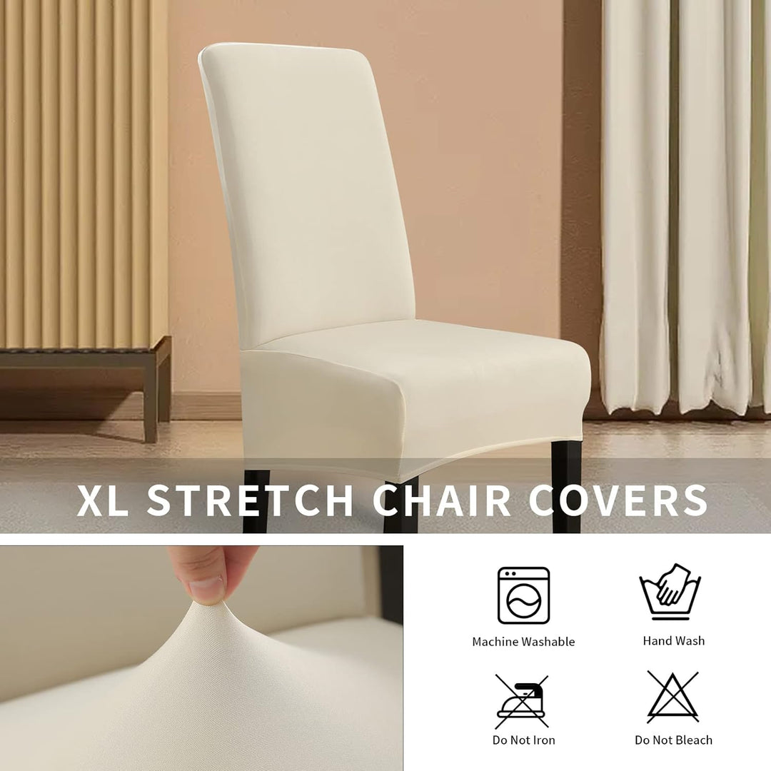 Lydevo Stuhlhussen XL 4er Set Stretch Stuhlhussen Schwingstühle XL für Esszimmerstühle Spandex Unive