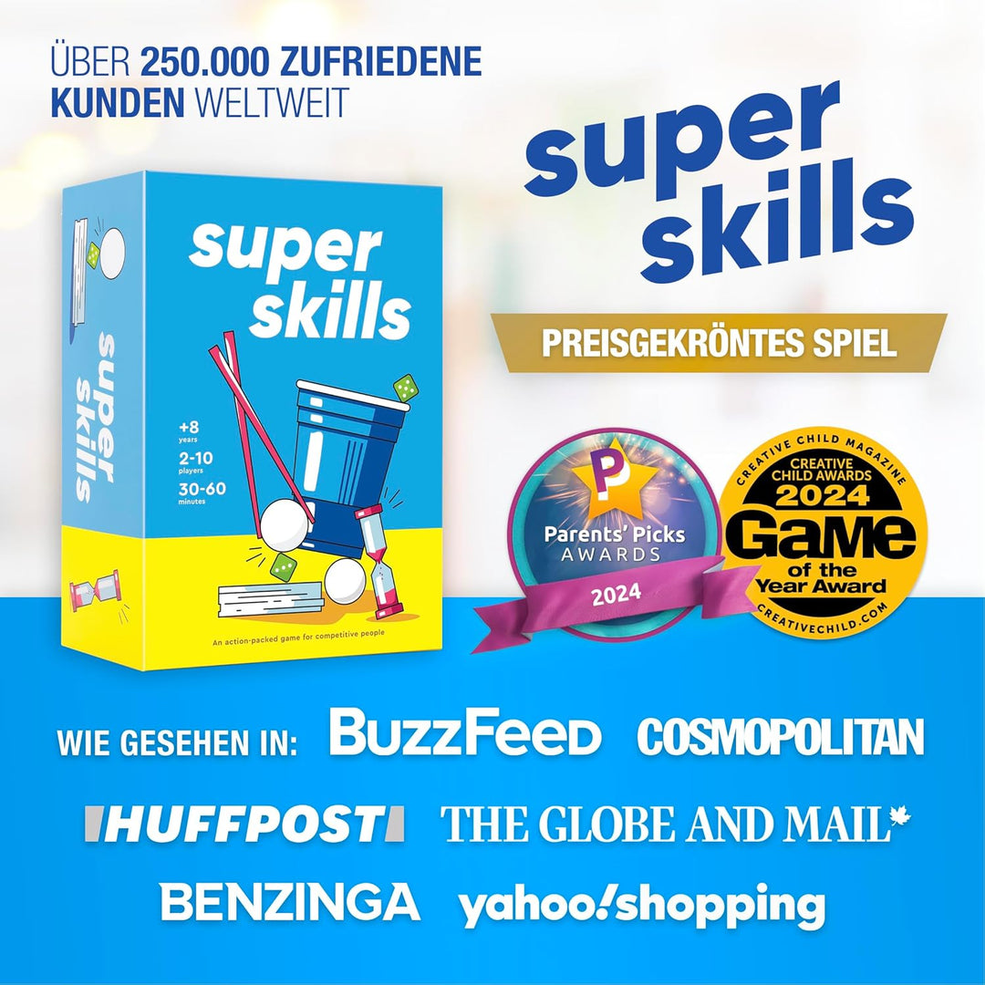 The World Game Super Skills - Deutsch - Das lustige Gesellschaftsspiel für Kinder, Jugendliche & Erw