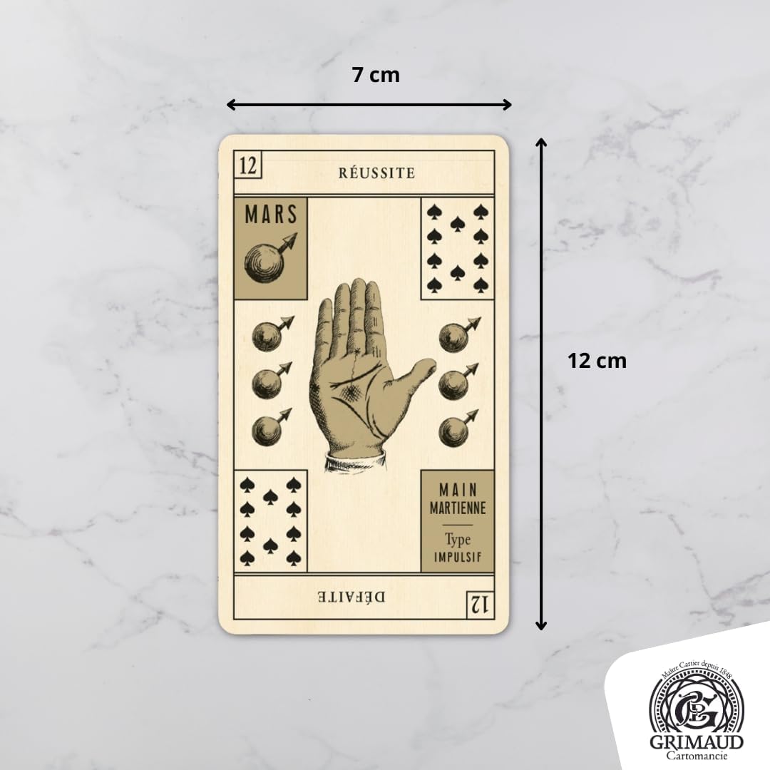 Grimaud Le Nouveau Jeu de la Main Cartomancie – Set mit 84 Karten