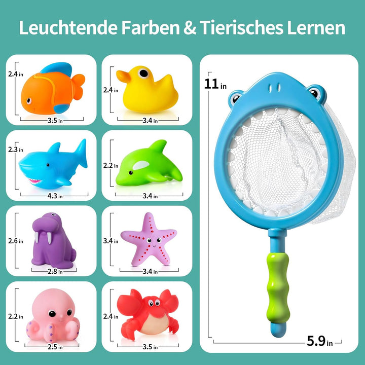 Ohne Loch - Badespielzeug Baby ab 1 2 3 4 Jahr, Wasserspielzeug Kinder Badewannenspielzeug Pool Spie