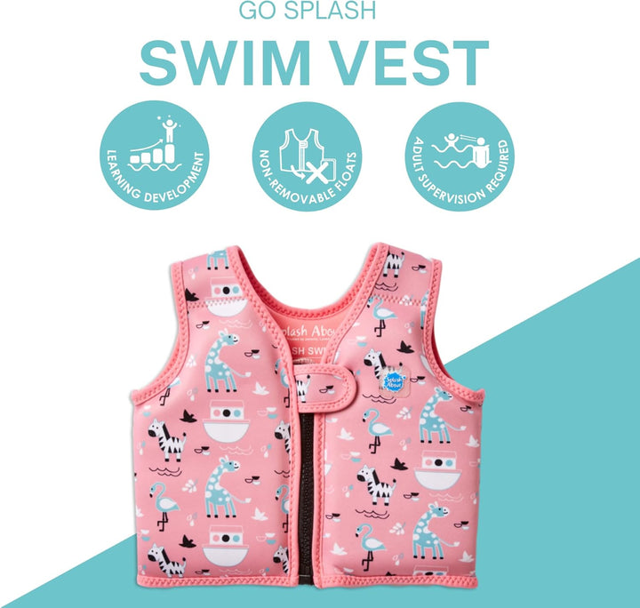 Splash About Go Splash Schwimmweste Pink Ark 2-4 Jahre, Pink Ark 2-4 Jahre