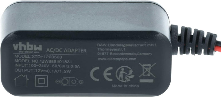 vhbw Ladegerät für Starter Akkus kompatibel mit MTD Rasenmäher | 12 V / 0,1 A, 2m