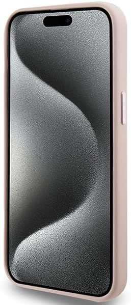Karl Lagerfeld KLHCP15XSMHCNPP Hülle für iPhone 15 Pro Max 6.7" Rosa Silicone Choupette Metal Pin