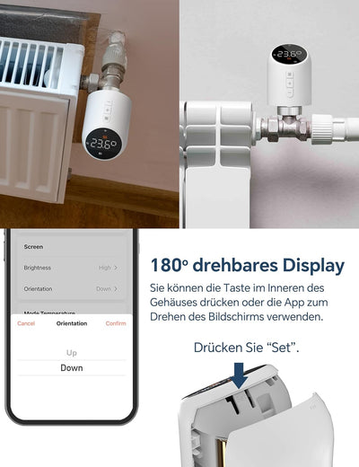 Beok Heizkörperthermostat WLAN, Smart Home Heizungsthermostat Heizkörper Thermostatkopf Thermostat H
