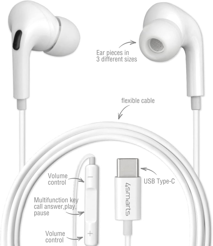 4smarts Aktive Kopfhörer Melody Digital Basic USB-C mit D/A Wandler weiss