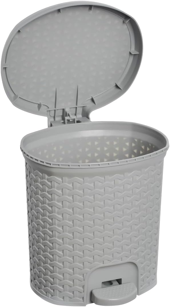 keeeper Treteimer, Mülleimer mit Tretpedal, 5,5 l, 22,5 x 24 x 26 cm, Tjark, Grau (Nordic Grey) Nord