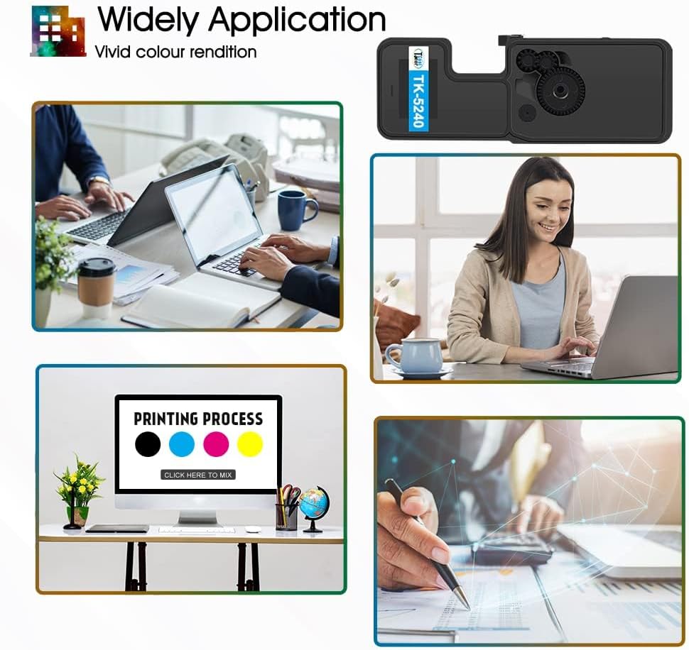 Cool Toner Kompatibel für Kyocera TK-5240K TK5240 TK5240K TK-5240 Ecosys M5526cdw M5526cdn P5026cdw