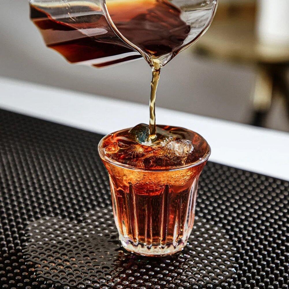 2 Stück Bar-Service-matten, Schwarze Barmatte, 60 X 20 cm, rutschfeste Whiskey-Kaffee-bar-matten, Un
