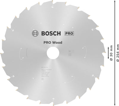 Bosch Professional 1x Kreissägeblatt Standard for Wood (Holz, Sägeblatt Ø 254 x 30 x 2,2 mm, 24 Zähn