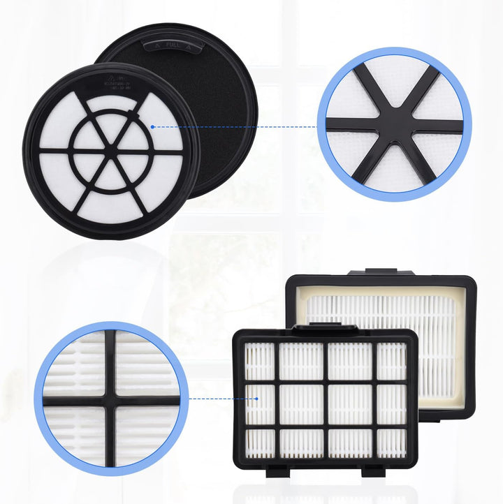 12 Stück Filters für Bosch Serie 2 Staubsauger BGC05A220A-BGC05A320-BGC05A322-BGC05AAA1-BGS05A221-BG