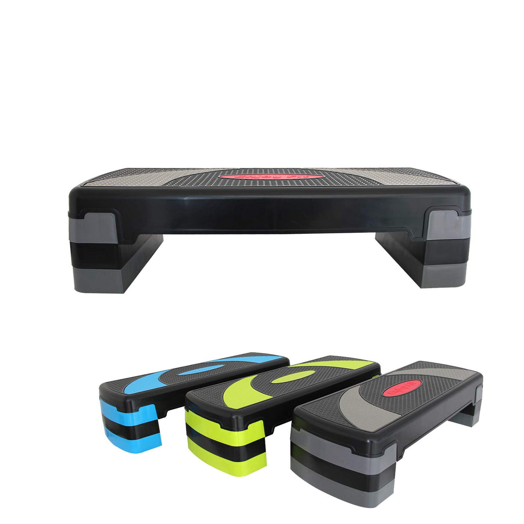 EnjoyFit Aerobic Steppbrett XL Premium Extra Gross Inkl. 3-Fach Höhenverstellbarer Stepper, 78 x 30