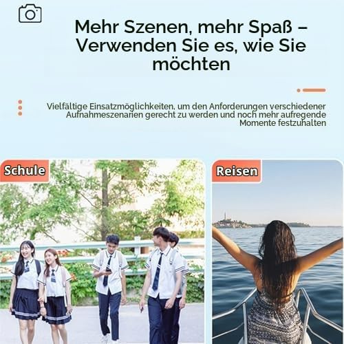 Mikro-Digitalkamera, 1080P, 2 MP, Kleine Videokamera mit 0,96-Zoll-Farbbildschirm, 100 Minuten Akkul