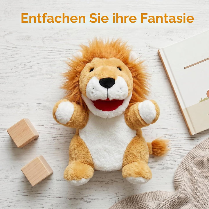 2026 Tierhandpuppen für Kinder,Kleinkind enthält Wolf,Tiger,Löwe,AFFE und bewegliche offene Münder,p
