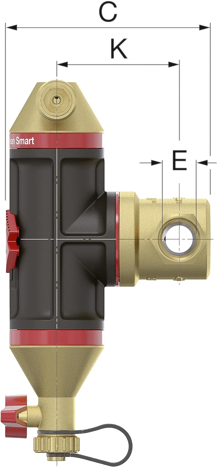 Flamcovent Clean Smart G3/4" F Luft- und Schlammabscheider mit Magnet für Heizungs- und Kühlungsanla