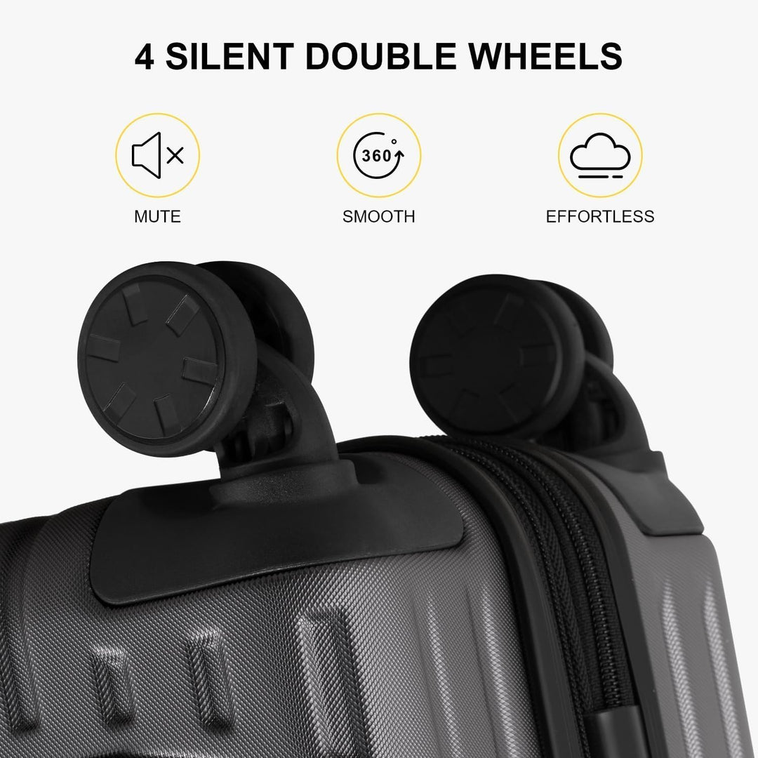 LEVEL8 Koffer Trolleys Hartschalen Leicht ABS+ PC Handgepäck Hartschalen-Koffer Trolley Rollkoffer R