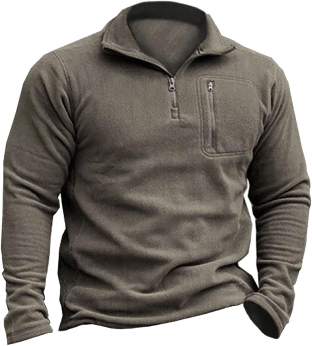Beotyshow Herren Quarter Zip Fleece Pullover Langarm Sweatshirt Outdoor Taktisch Weich Warm Polar Fl