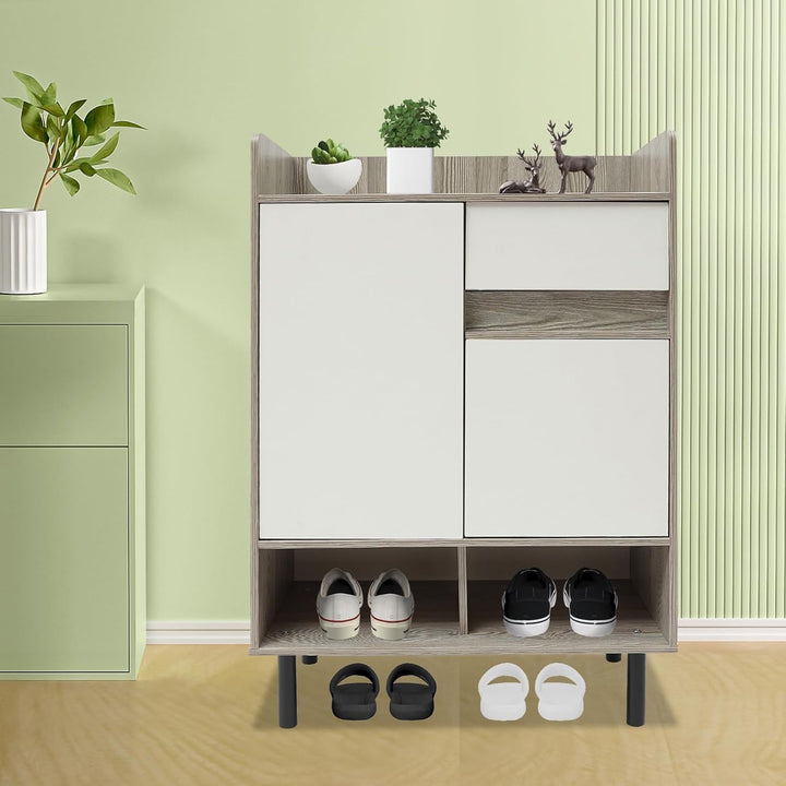 Schuhschrank Mit Türen Freistehender Schuhkommode Schuhkipper Flurschrank Schuhkipepr Aus Holz Mit S