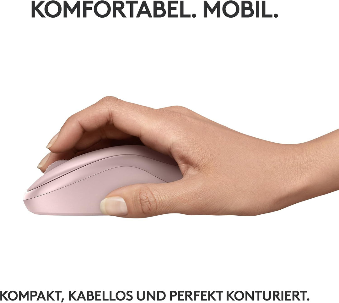Logitech M240 Silent Bluetooth Maus, Kabellos, Kompakt Rosa, Rosa